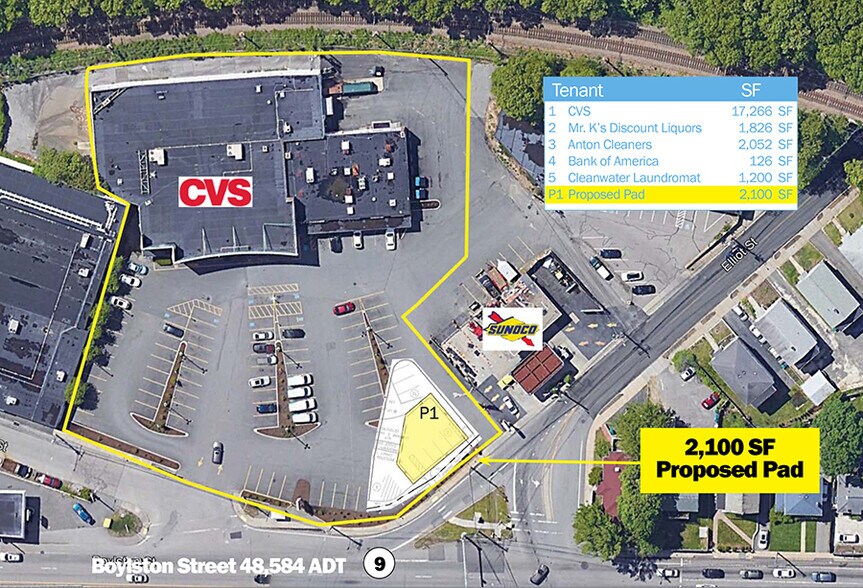 Primary Photo Of 978-980 Boylston St, Newton General Retail For Lease