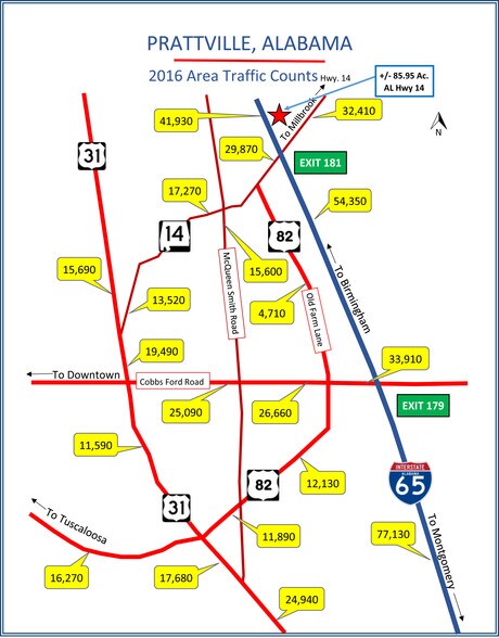 More Photos Of 85.95 Acres NE Corner Of I-65 & AL Hwy 14 Hwy, Millbrook Land For Sale
