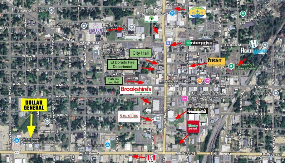 More Photos Of 840 W Hillsboro St, El Dorado Storefront For Sale