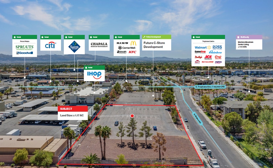 Primary Photo Of 3210 E Tropicana Ave, Las Vegas Land For Sale