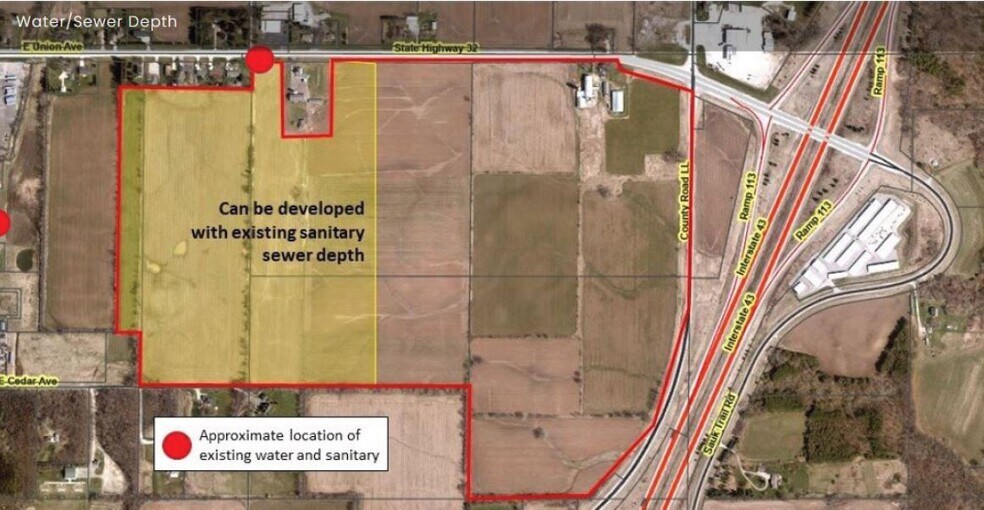 More Photos Of W2141 State Road 32, Cedar Grove Land For Sale