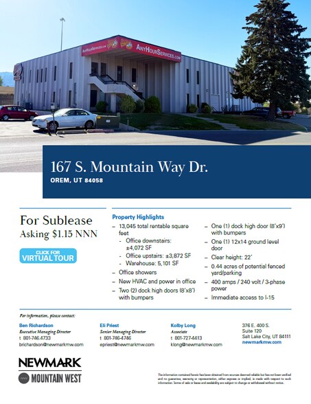 More Photos Of 167 Mountain Way Dr, Orem Showroom For Lease