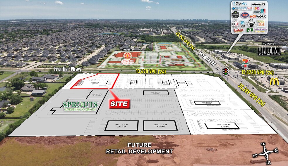 More Photos Of NEQ of Preston Rd & Frontier Pky, Prosper General Retail For Lease