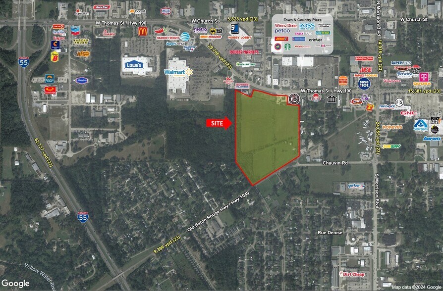 Primary Photo Of W Thomas & Market St @ Market St, Hammond Land For Sale