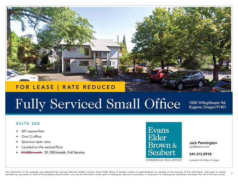 More Photos Of 1000 Willagillespie Rd, Eugene Office For Lease