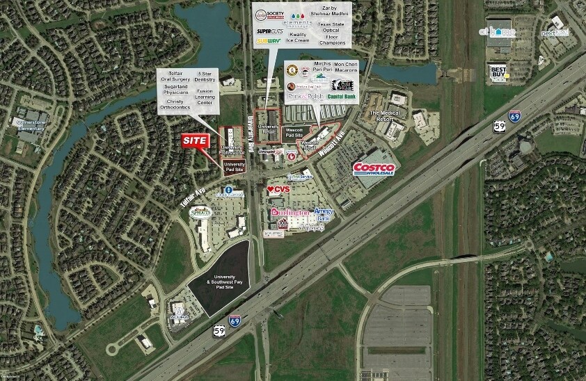 More Photos Of Nwc Of University Blvd @ Telfair Ave., Sugar Land Land For Lease