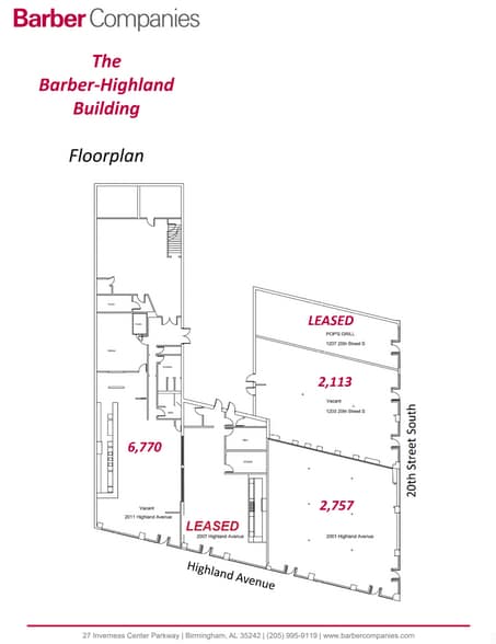 More Photos Of 2001-2011 Highland Ave S, Birmingham Storefront For Lease