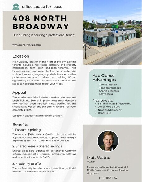 More Photos Of 408 N Broadway, Minot Office For Sale