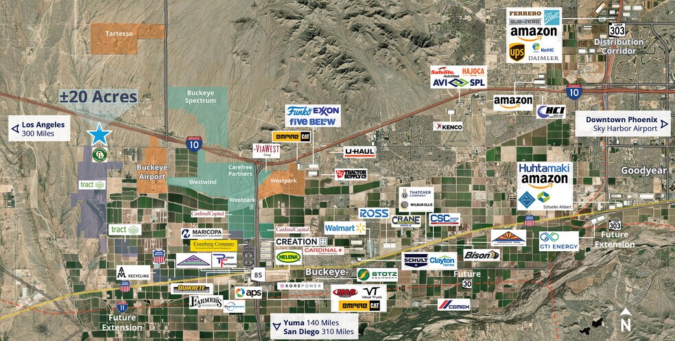 More Photos Of SWC of Johnson Road & I-10, Buckeye Land For Sale