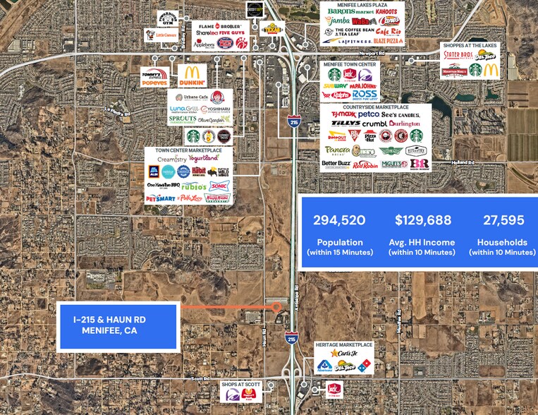Primary Photo Of Haun Road & I-215, Menifee Land For Lease