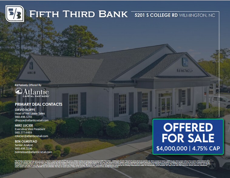 More Photos Of 5201 S College Rd, Wilmington Bank For Sale