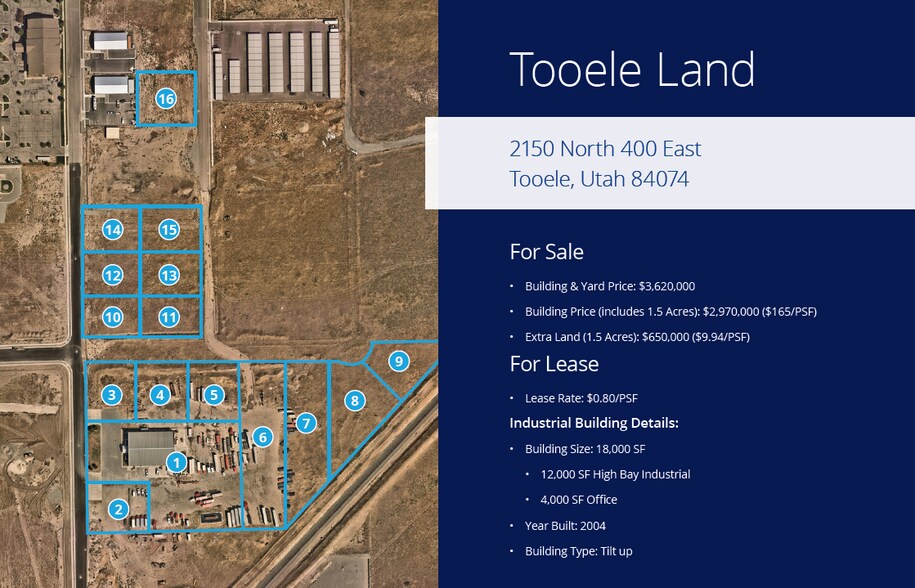 Primary Photo Of 2150 N 400 E, Tooele Land For Sale