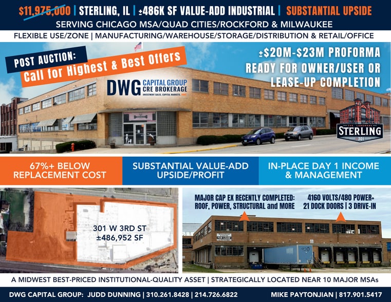 Primary Photo Of 301 W 3rd St, Sterling Manufacturing For Sale