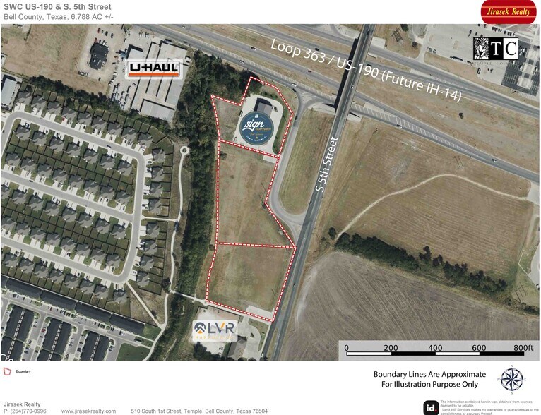 More Photos Of SW HK Dodgen Loop 363 & S 5th St @ State Hwy 36, Temple Land For Sale