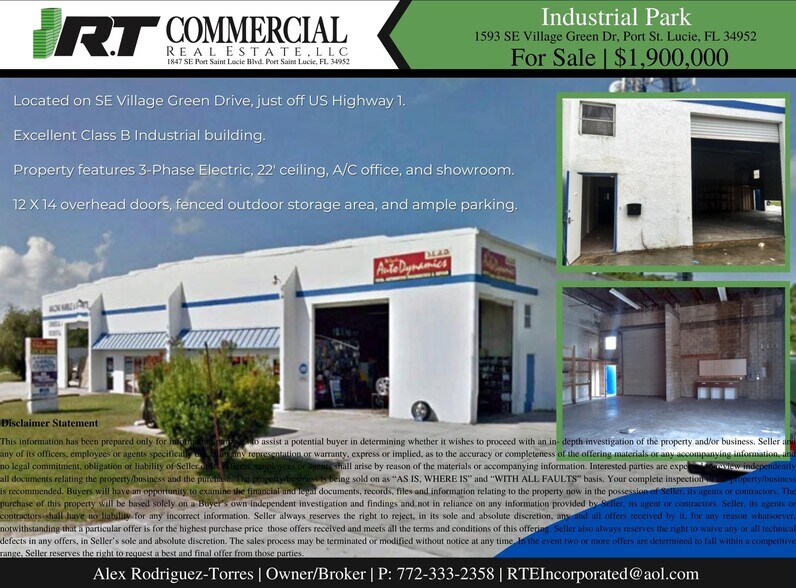 More Photos Of 1593 SE Village Green Dr, Port Saint Lucie Warehouse For Sale