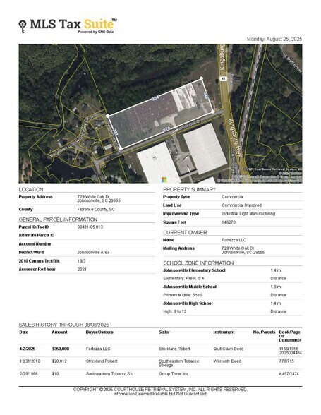 More Photos Of 729 White Oak Dr, Johnsonville Warehouse For Lease