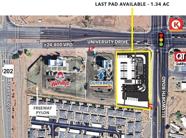 More Photos Of University Dr & Ellsworth Rd, Mesa Land For Lease