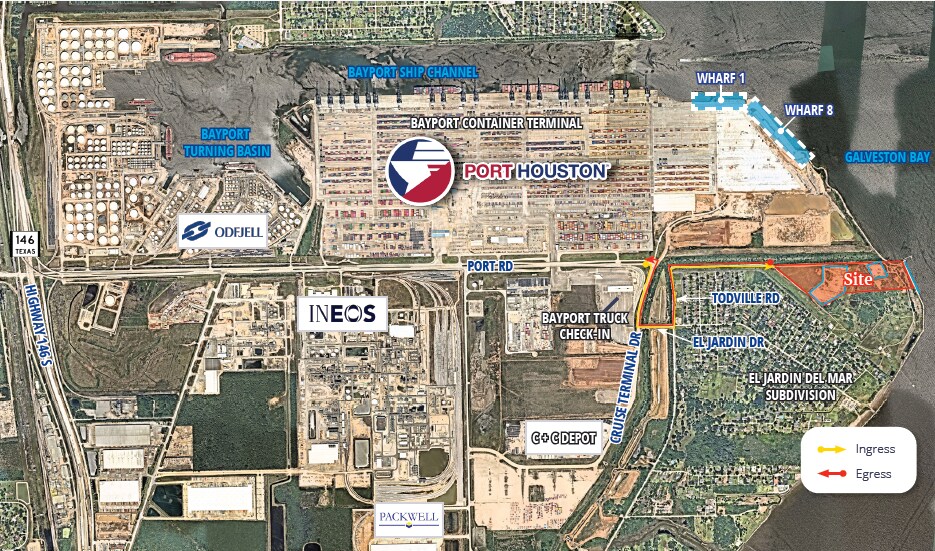 Primary Photo Of 0 Port Road, Seabrook Land For Lease