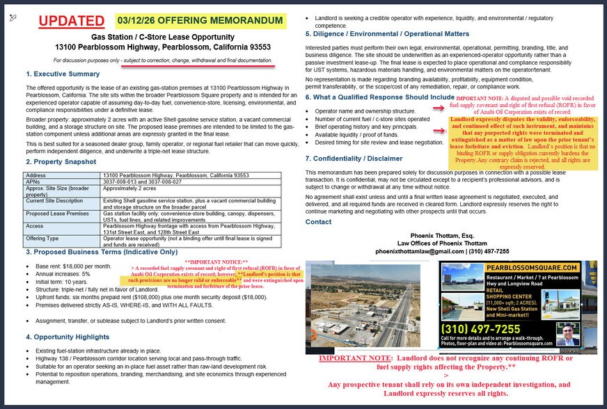 More Photos Of 13118 Pearblossom Hwy, Pearblossom Service Station For Sale