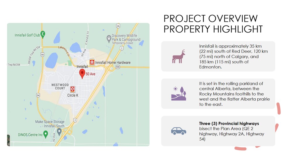 More Photos Of 5901 50 Ave, Innisfail Land For Sale
