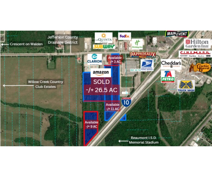 Primary Photo Of +/- 9 Acres I-10 W, Beaumont, TX 77705, Beaumont Land For Sale