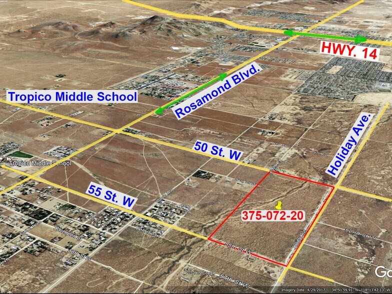 More Photos Of Holiday Ave And 50-55 St West, Rosamond Land For Sale