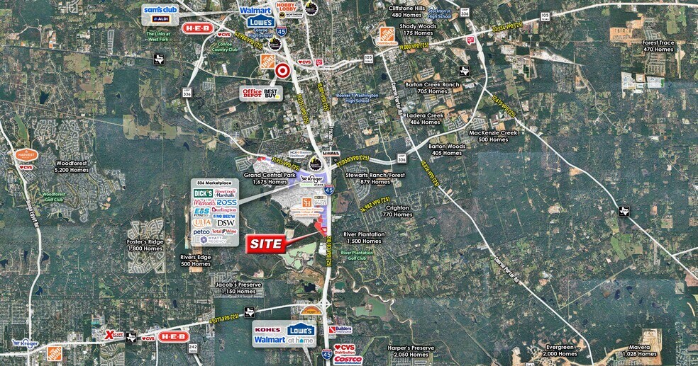 More Photos Of SWC of I-45 & Grand Central Parkway, Conroe Land For Lease