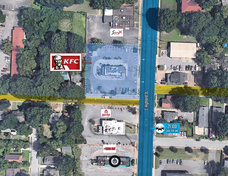 More Photos Of 727 S Highland St, Memphis Fast Food For Lease