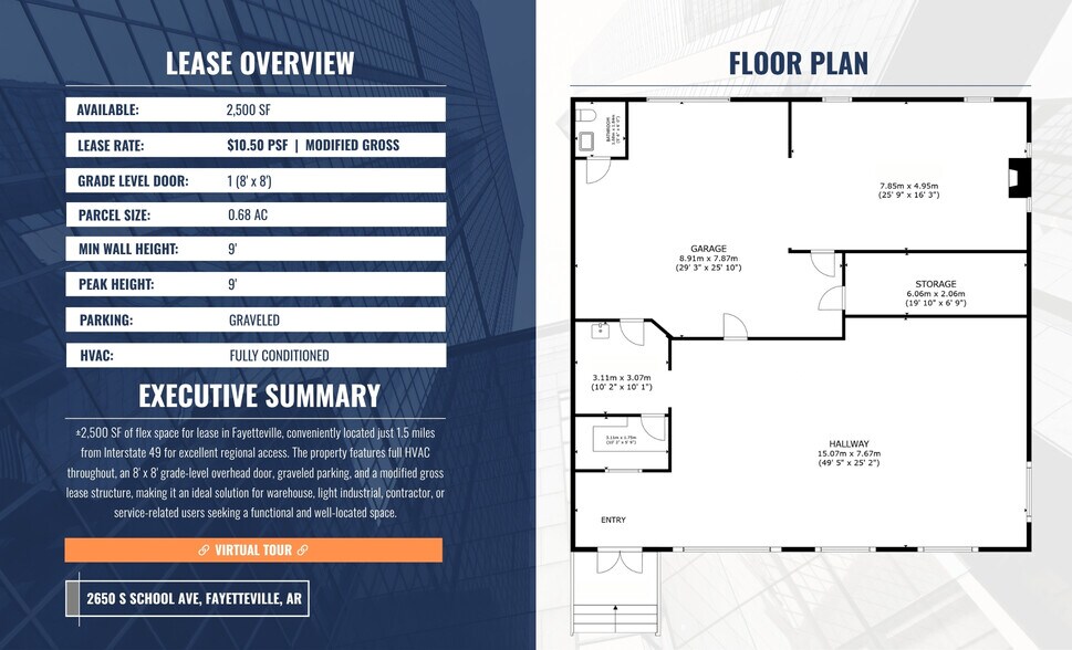 More Photos Of 2650 S School Ave, Fayetteville Flex For Lease