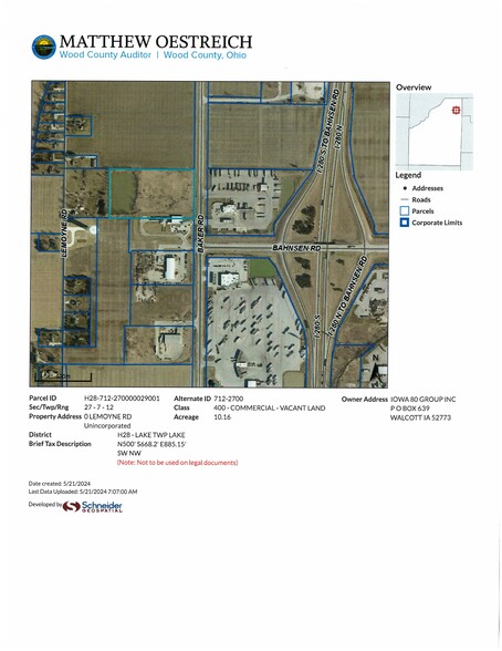 Primary Photo Of I-280 and Bahnsen Rd @ Baker Rd., Perrysburg Land For Sale