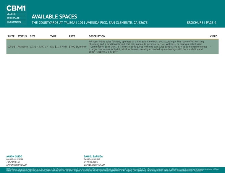 More Photos Of 1001 Avenida Pico, San Clemente Unknown For Lease