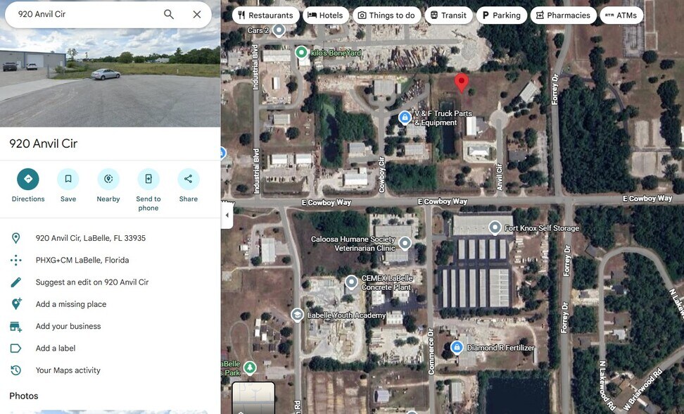 Primary Photo Of 920 Anvil cir, LaBelle Land For Sale