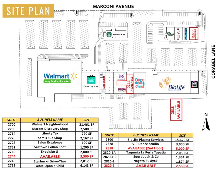 More Photos Of 2700-2826 Marconi Ave, Sacramento General Retail For Lease