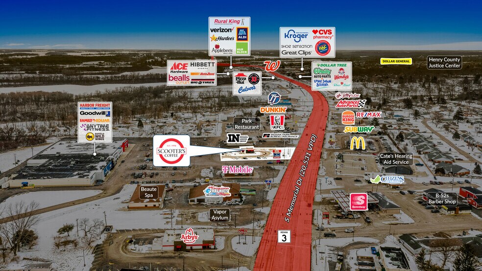 More Photos Of 1705 S Memorial Dr, New Castle General Retail For Sale