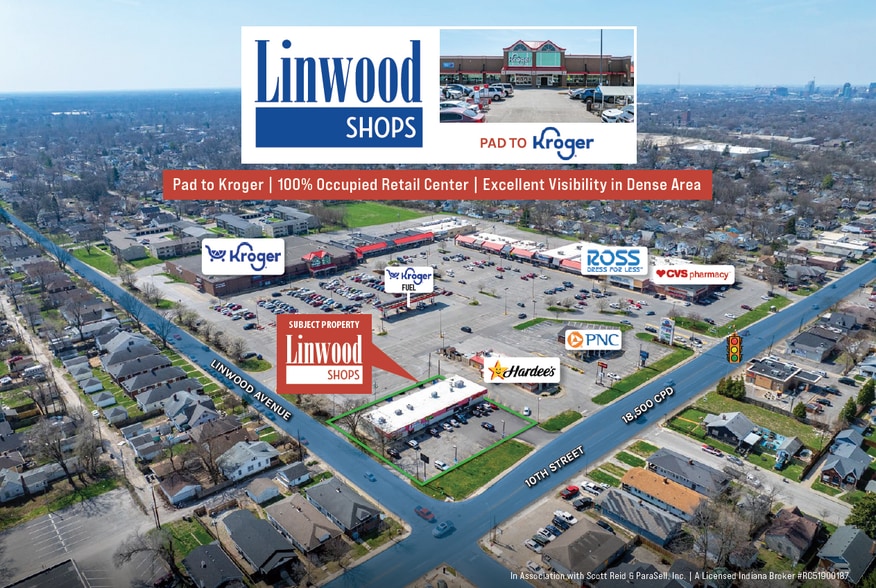 Primary Photo Of 4477-4485 E 10th St, Indianapolis Freestanding For Sale