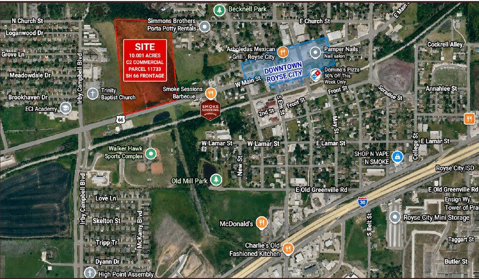 More Photos Of Hwy 66 & W Main St, Royse City Land For Sale