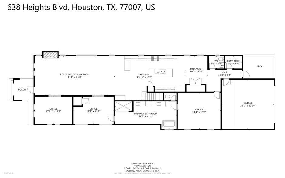 More Photos Of 638 Heights Blvd, Houston Office For Sale