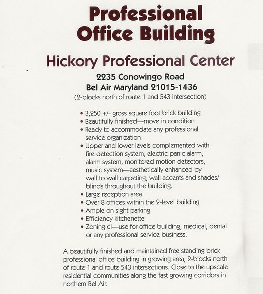 More Photos Of 2235 Conowingo Rd, Bel Air Office For Lease