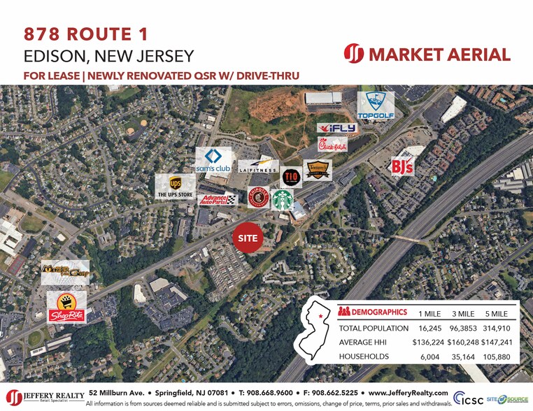 More Photos Of 878 Route 1, Edison Fast Food For Lease