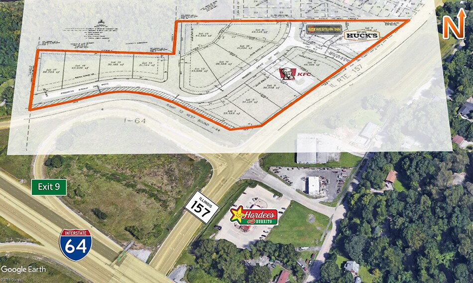 More Photos Of NW Quadrant of I-64 and IL-157, Caseyville Land For Sale