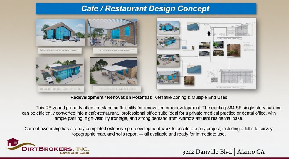 More Photos Of 3212 Danville Blvd, Alamo Storefront Retail Residential For Sale
