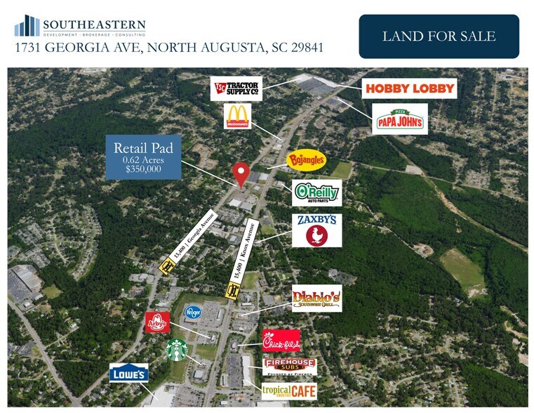 Primary Photo Of 1731 Georgia Ave, North Augusta Land For Sale