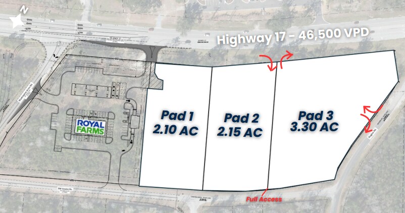 More Photos Of SEC of Highway 17 and Washington Acres Rd, Hampstead Land For Sale