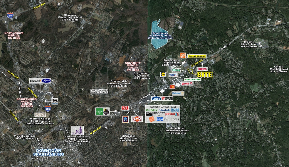 Primary Photo Of 2595 E Main St, Spartanburg General Retail For Sale