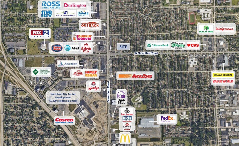 Primary Photo Of 23300 Greenfield Rd, Oak Park Land For Lease