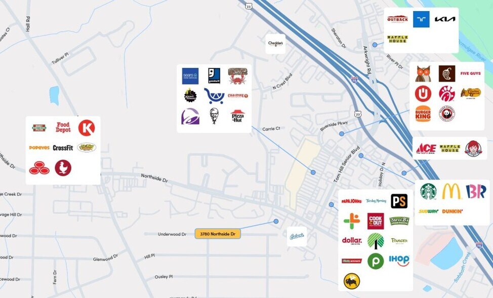 More Photos Of 3780 Northside Dr, Macon-Bibb Restaurant For Lease