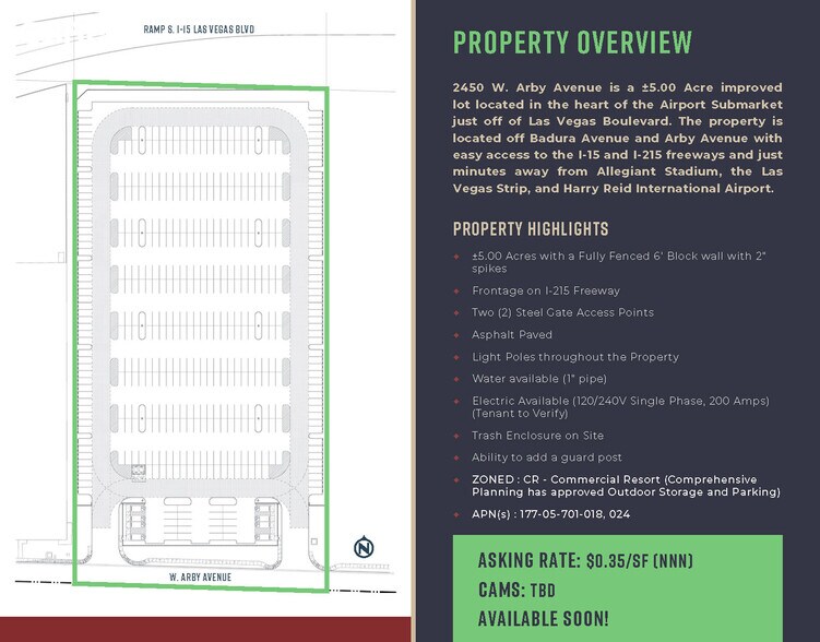 More Photos Of 2450 W. Arby Avenue, Las Vegas Land For Lease