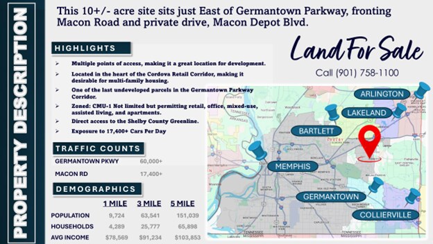 More Photos Of Macon Rd @ Country Village Dr., Cordova Land For Sale