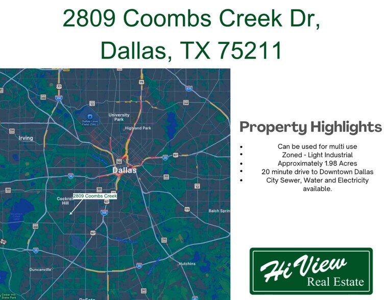 More Photos Of 2809 Coombs Creek Dr, Dallas Land For Sale
