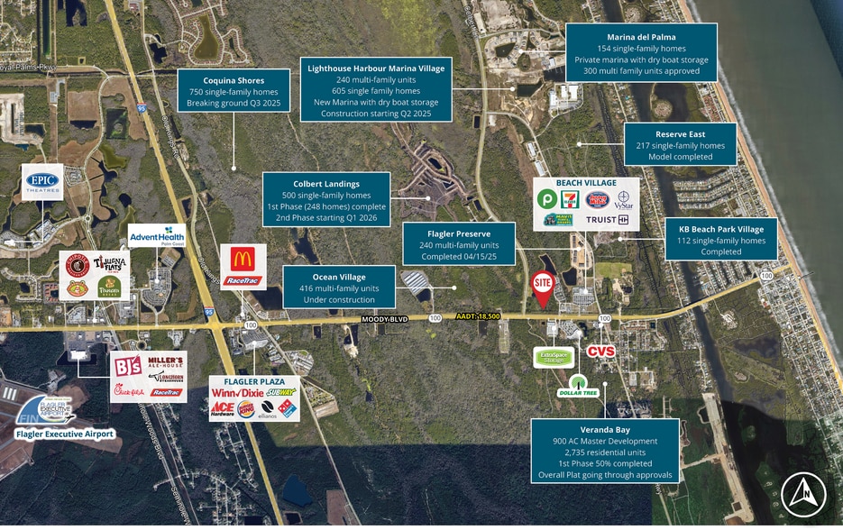 More Photos Of Colbert Lane & Moody blvd, Palm Coast Land For Lease